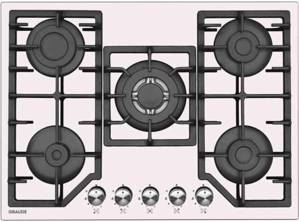 Газовая варочная панель Graude GS 70.1 W — ракурс 1 из 2