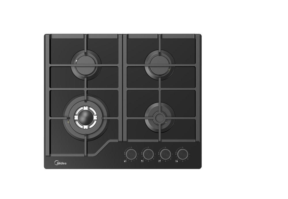 Газовая варочная панель Midea MG 697TGB — ракурс 1 из 10