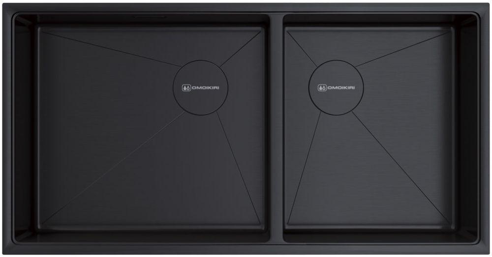 Кухонная мойка Omoikiri Taki 85-2-LB-U/IF-GB Side (4997039) — ракурс 1 из 2