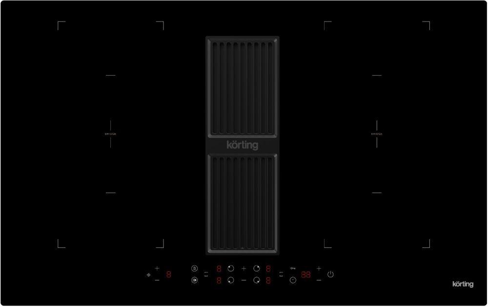 Варочная панель с вытяжкой Körting HIBH 84980 NB — ракурс 1 из 2